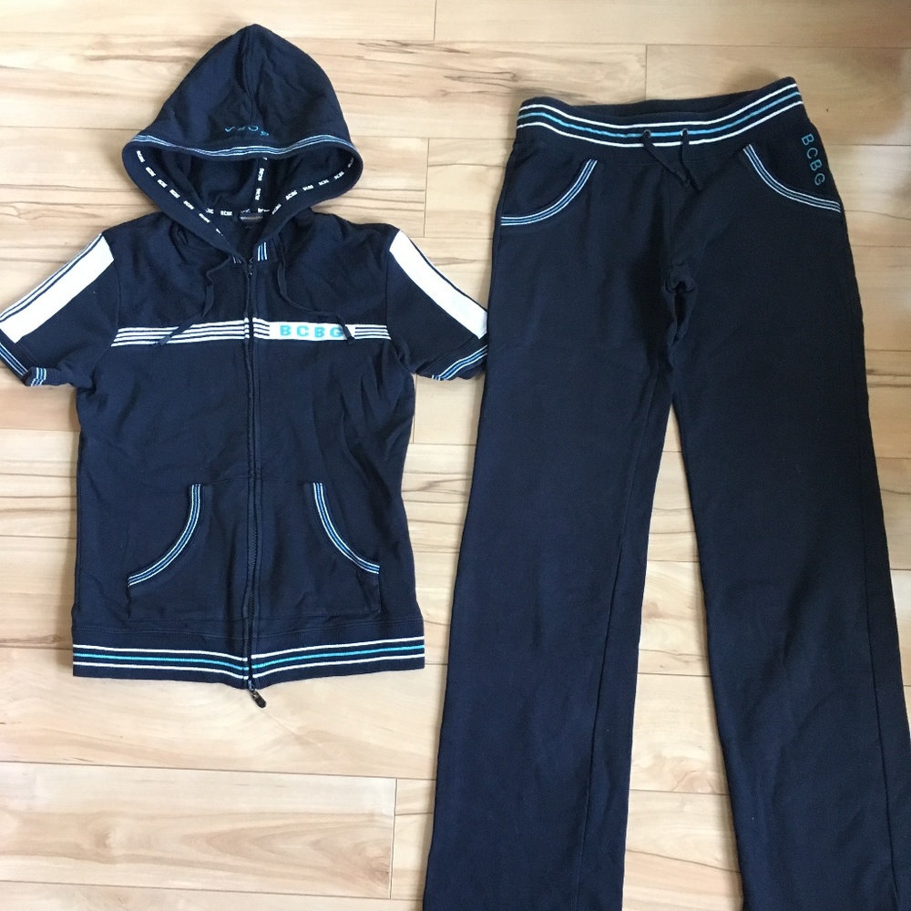 BCBGMaxazria Jogging Suit Tracksuit Top Hoodie